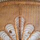 Peacock rattan headboard bed