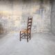 Ensemble de 8 chaises en bois et paille