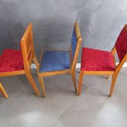 3 antique art deco chairs