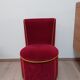 Pair of cabaret armchairs red velvet gold border