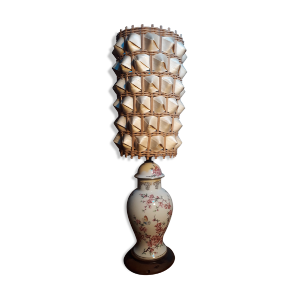 Lampe fleur de cerisier et papillon 1950 — Beyit