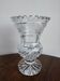 Cut and engraved crystal vase – vintage floral decoration