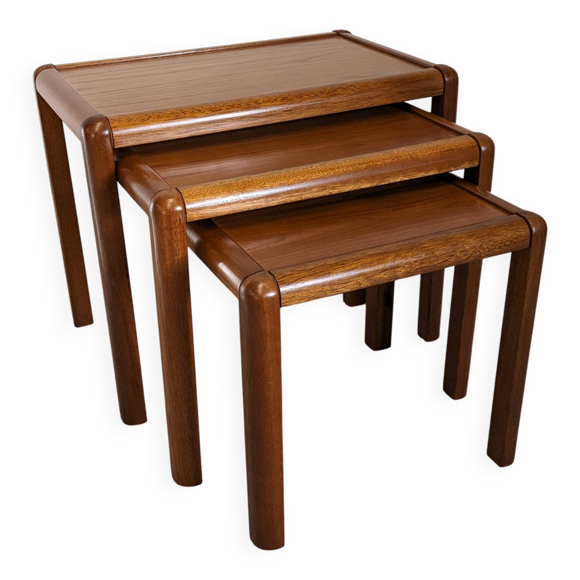 Nesting tables in Scandinavian style, made of teak, circa 1980