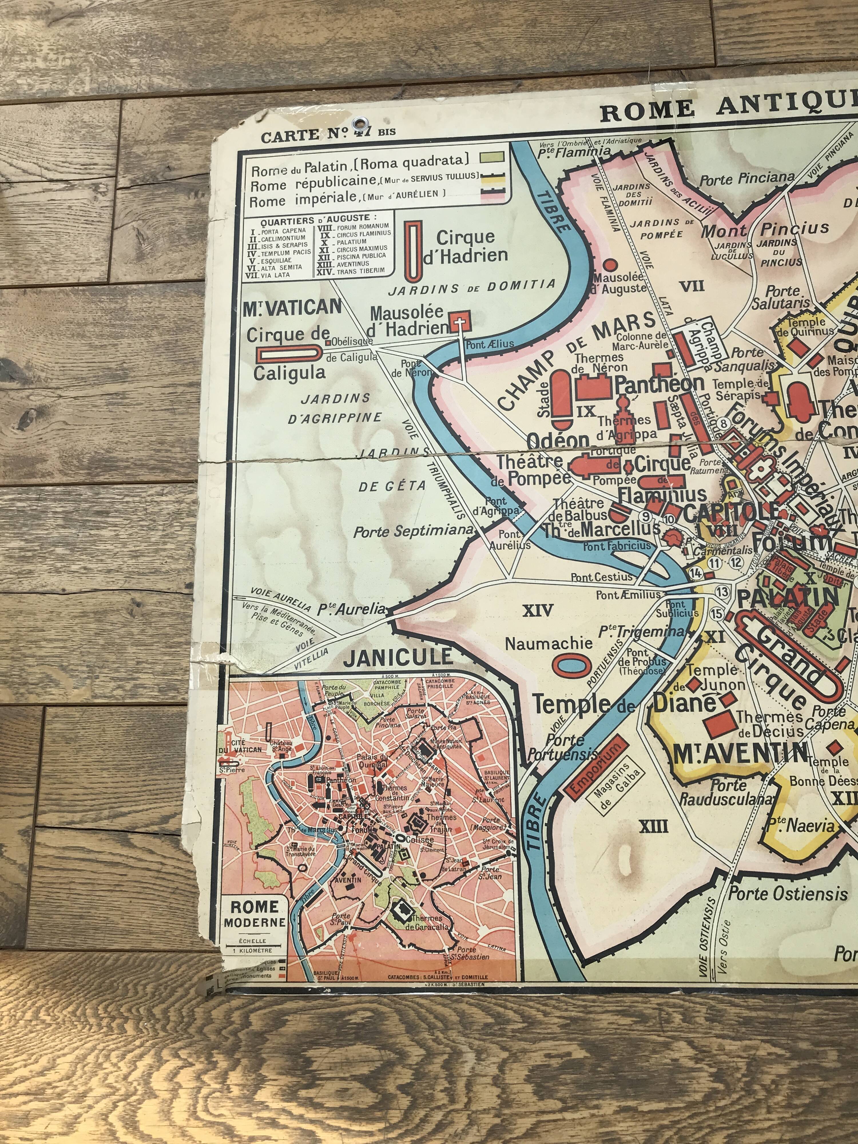 Hatier Ancient Rome School Map Roman Gaul