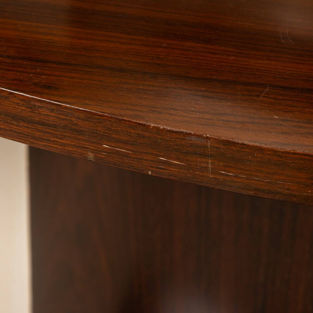 20thC ITALIAN STANDING DRY BAR IN HARDWOOD & CREAM LAMINATE c.1970