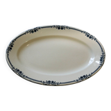 Oval plate Terre de Fer Salins model "Saussure" 37 x 24cm in very good condition.