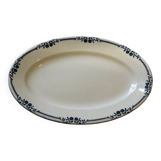 Oval plate Terre de Fer Salins model "Saussure" 37 x 24cm in very good condition.