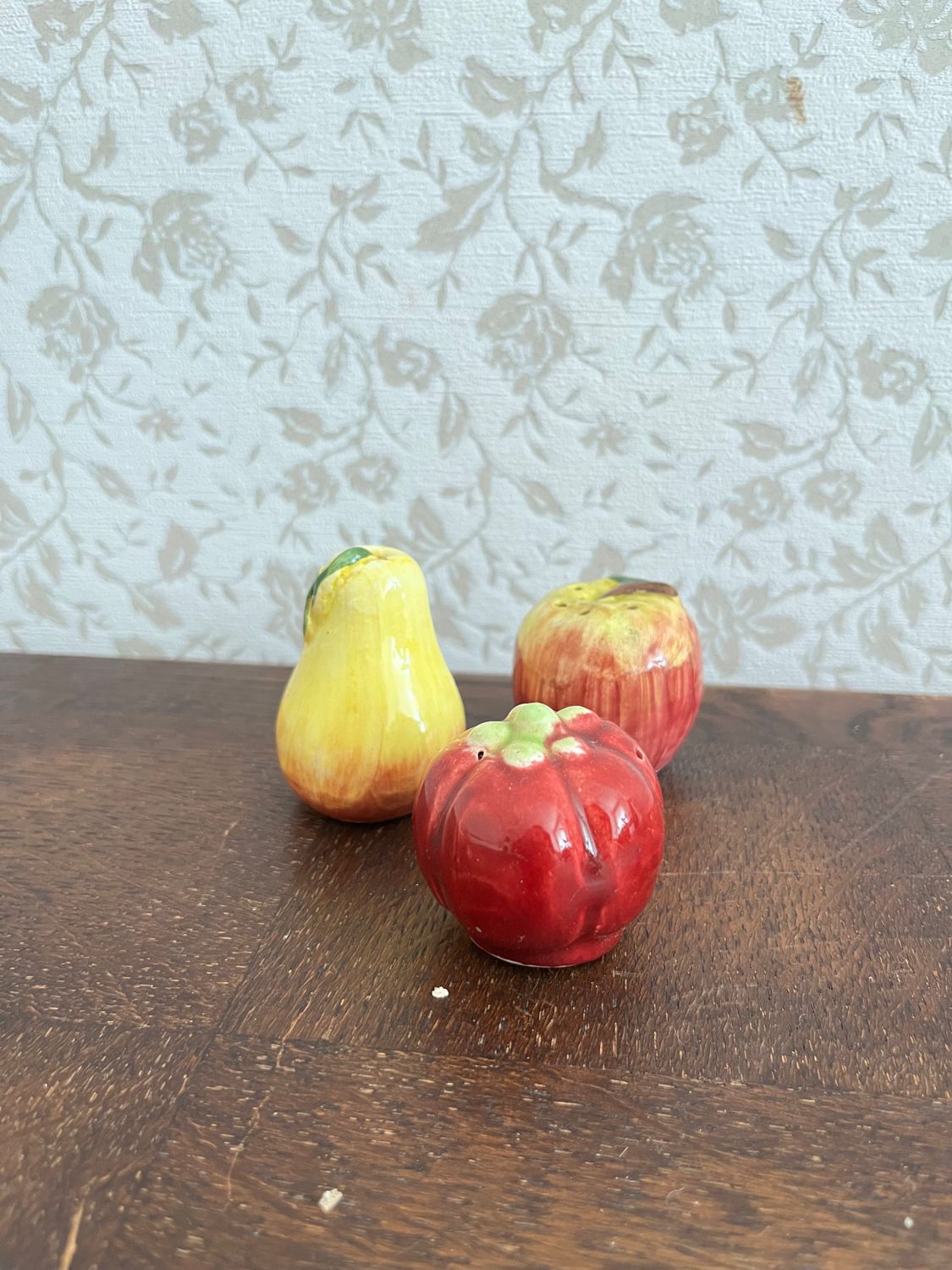 Salt and pepper shakers in slurry fruit