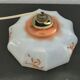 Hanging blown glass opaline glass of 1920s orange milk