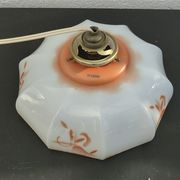 Hanging blown glass opaline glass of 1920s orange milk
