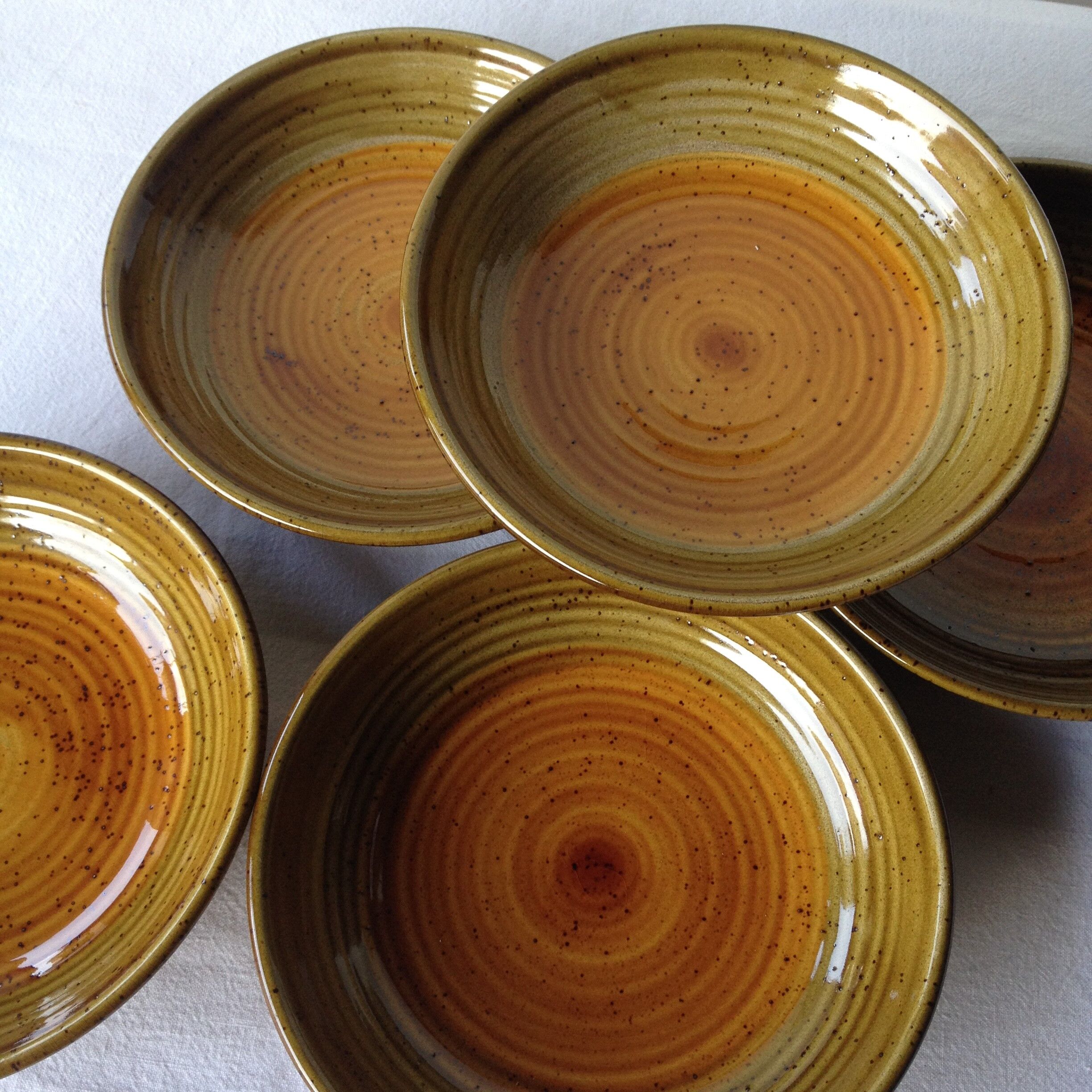 5 soup plates in sandstone pyrite - Saint Amand