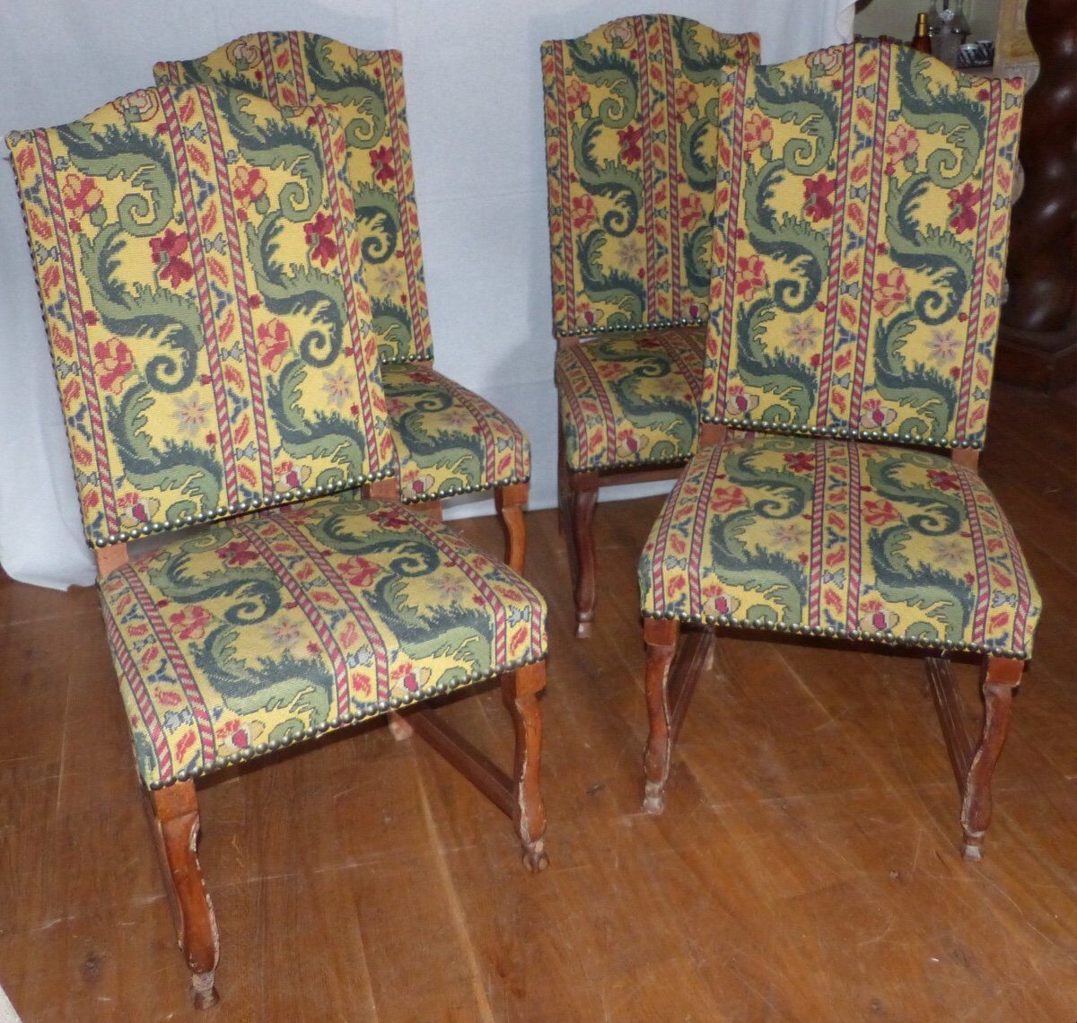 Series of 4 chairs louis XV era