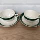 Set of 2 Digoin Sarreguemines cups and saucers