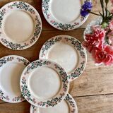 Set of 6 vintage dessert plates model Cécile by HBCM (lot 2)