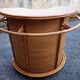 Bar set in bamboo and rattan with its two stools