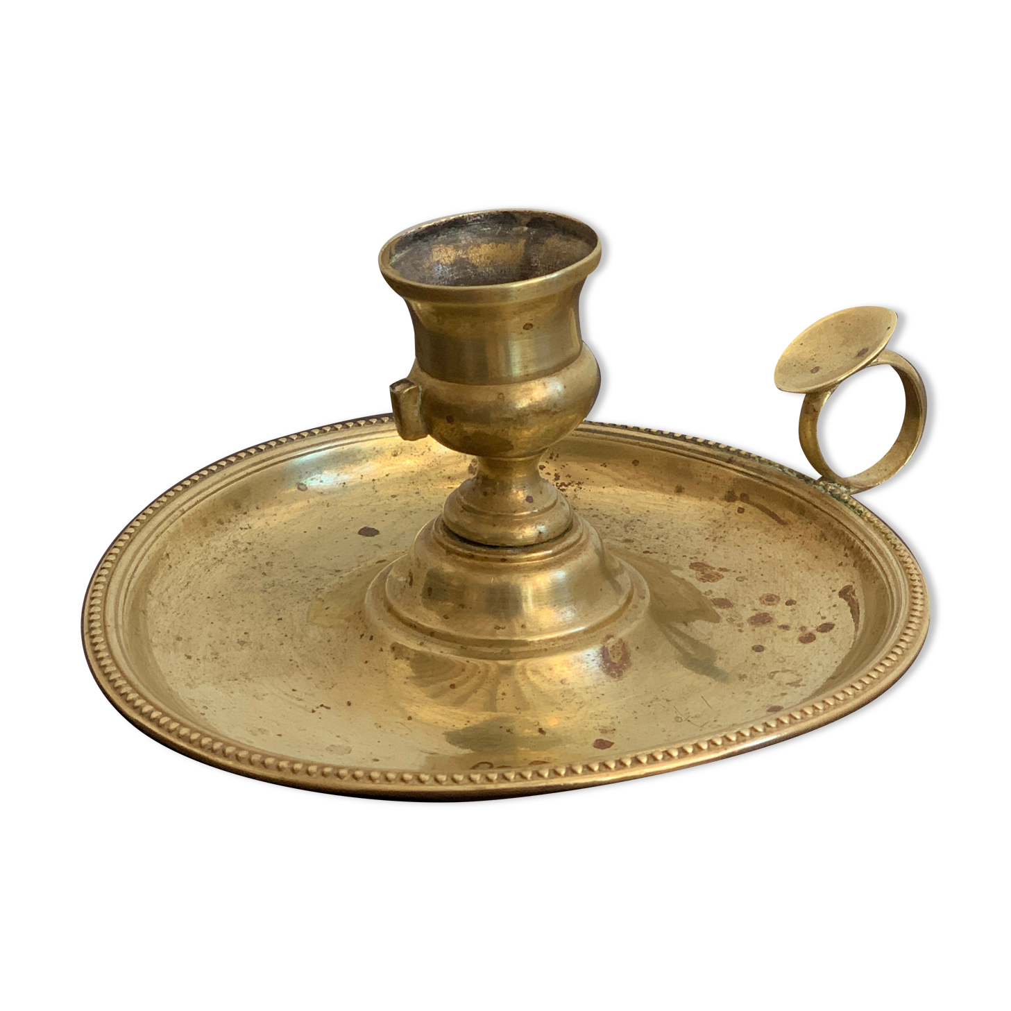 Christofle brass candle holder