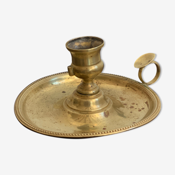 Christofle brass candle holder