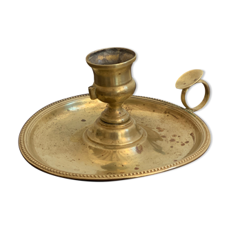 Christofle brass candle holder