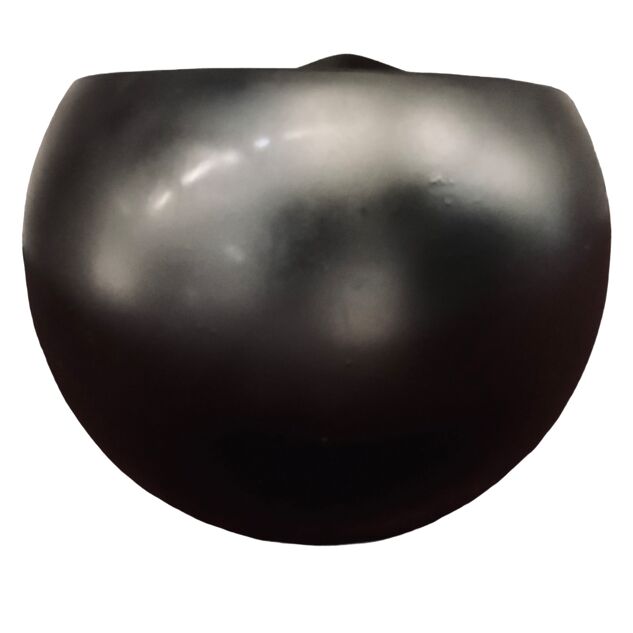 Side stool "ball" 1970s/80s in black lacquered resin