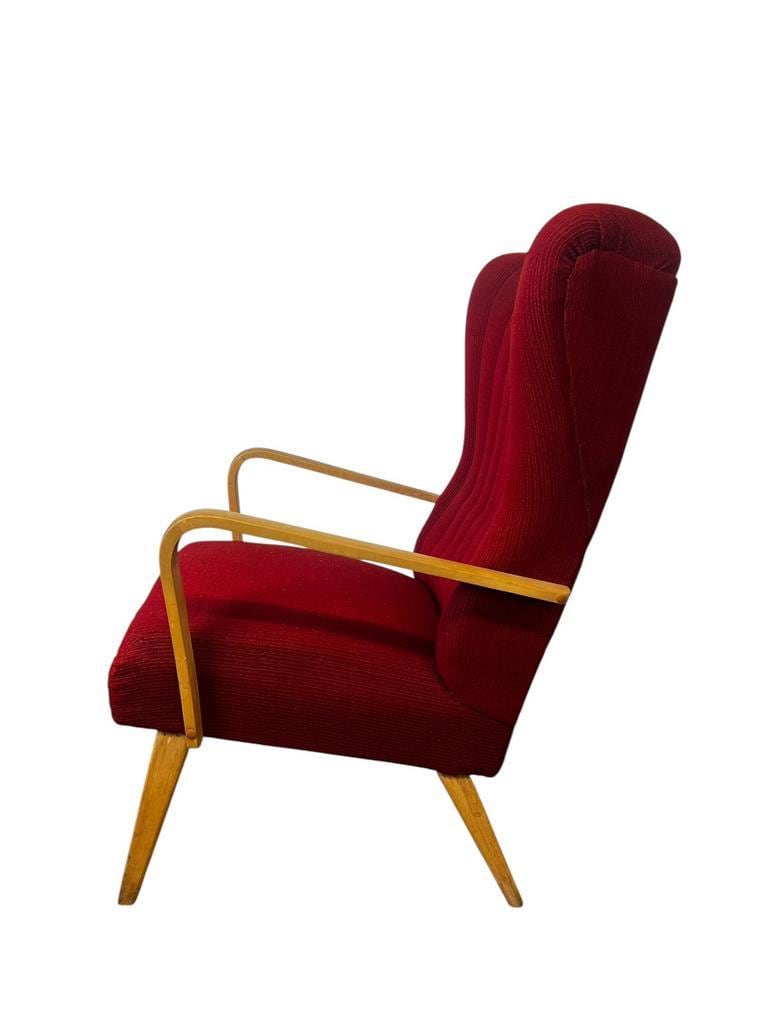 Vintage Scandinavian armchair with a high back / single seat