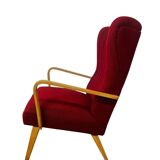 Vintage Scandinavian armchair with a high back / single seat