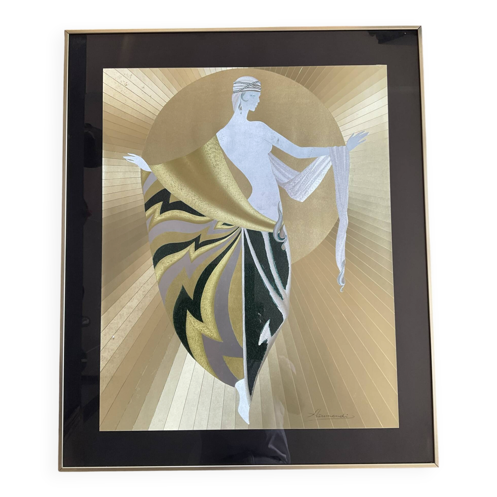Vintage style Art Deco painting by Carlos Asumendi