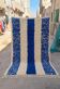 Tapis en laine naturelle authentique bleu traditionnelle 2,5/3,5 m