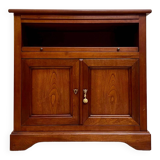 Small 70s TV cabinet in solid cherry wood