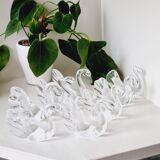 Set of 8 swan knife holders