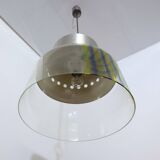 Vintage a. brotto hanging glass lamp esperia 1970s