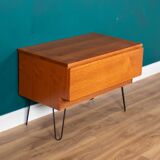 Table de lampe d'appoint console Tapley rétro en teck des années 1960 avec tiroir