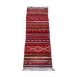 Kilim multicolor hallway done hand in wool carpet 85x195cm