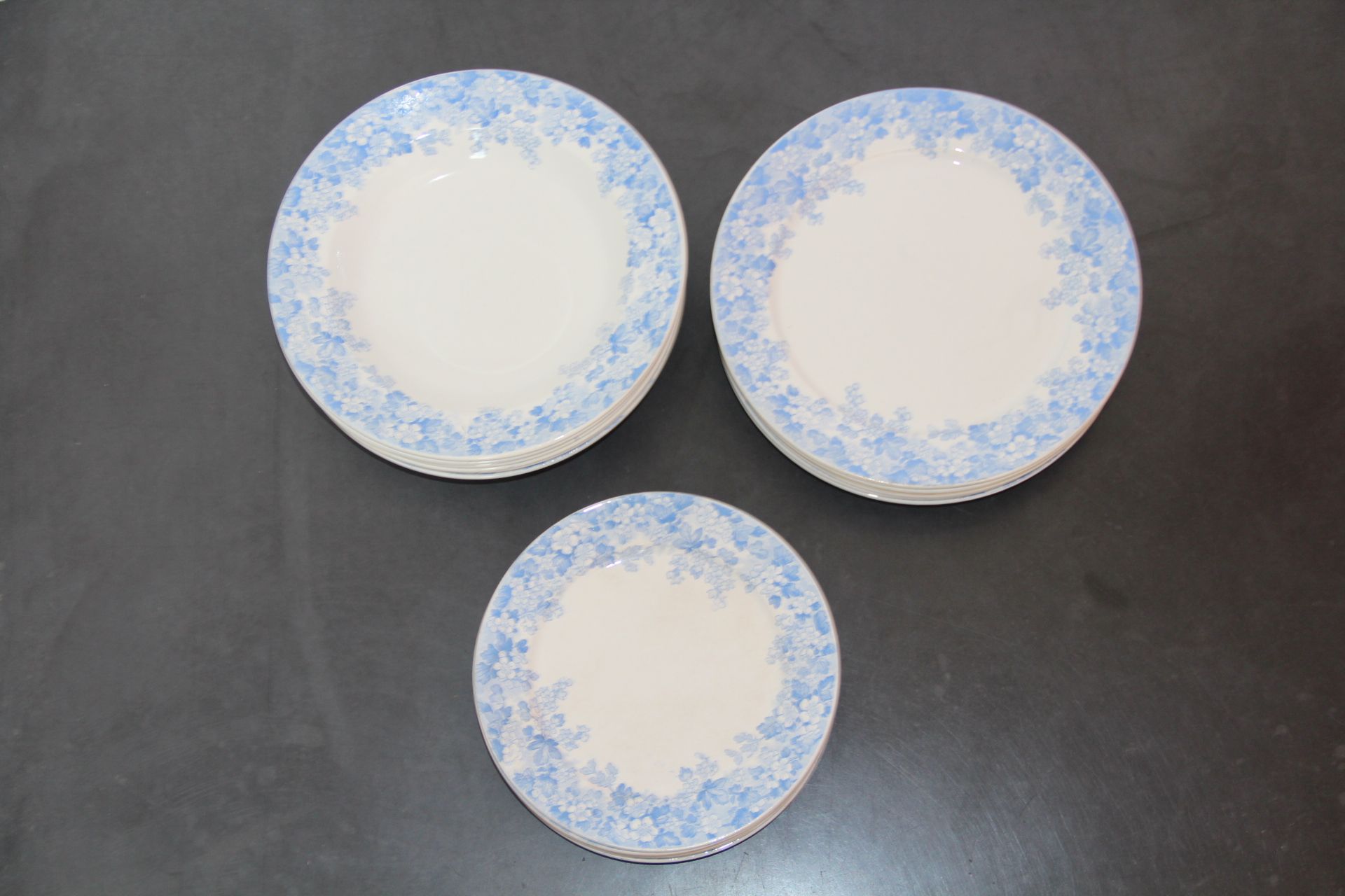 Rare plate service 6 people "Récamier" U&C Sarreguemines and Digoin late nineteenth °