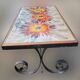 Table basse fer forgé et céramique Vallauris