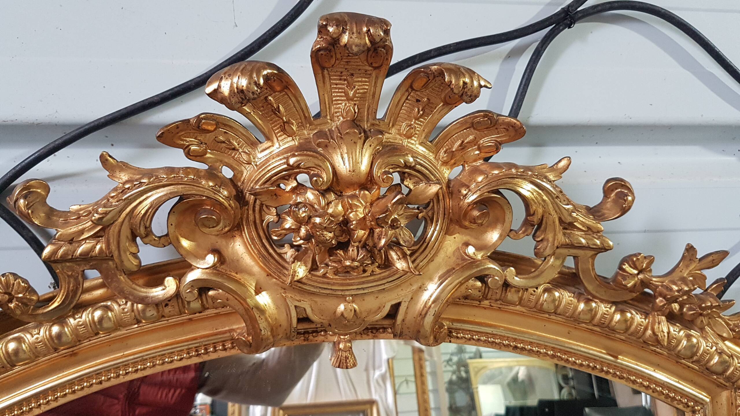 Gilded mirror Napoleon III 162 cm x 0.90 cm