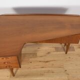 Bureau vintage Boomerang en teck par Peter Løvig Nielsen, Danemark, 1970