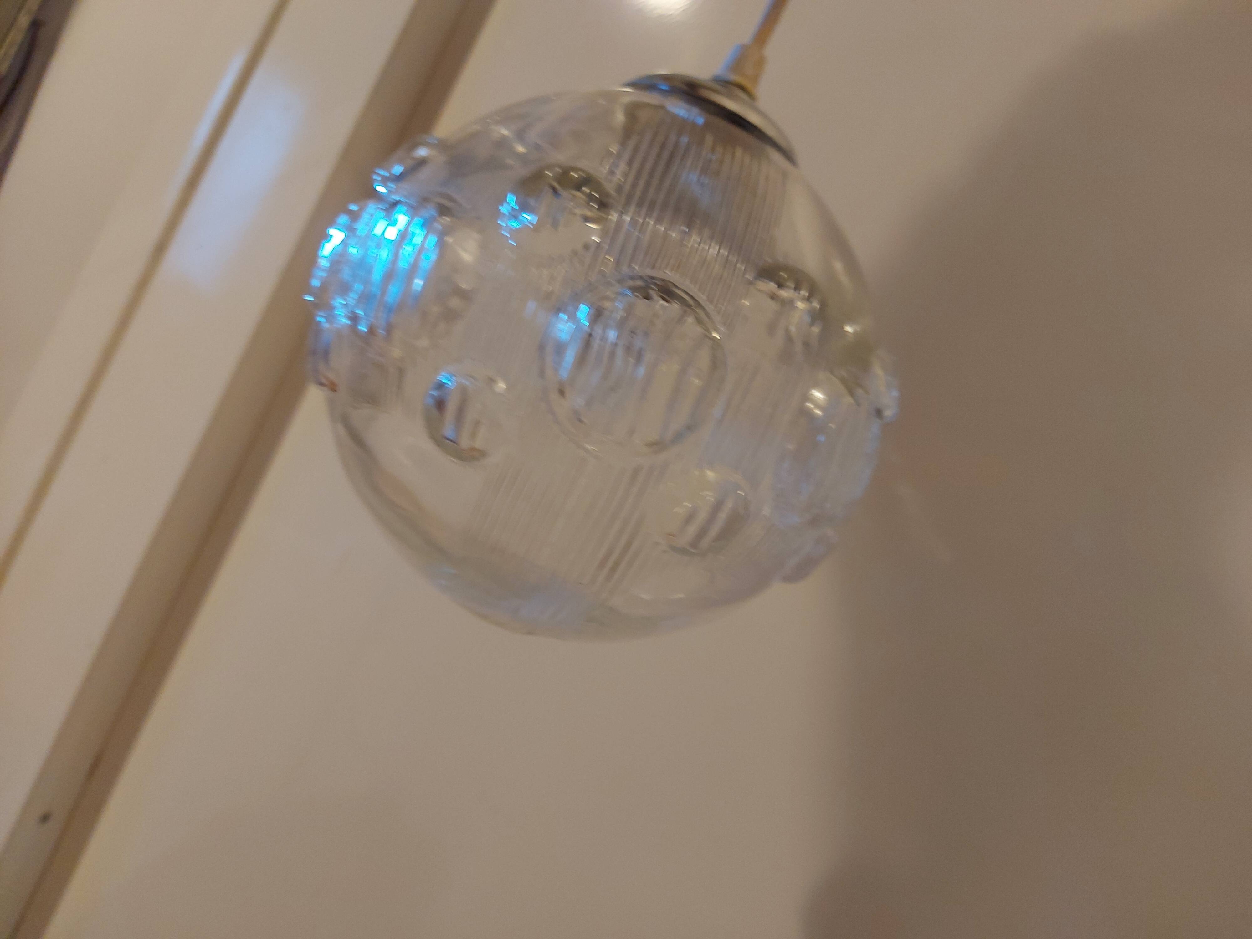 Vintage glass pendant lamp