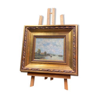 Framed painting