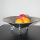 Vintage aluminium coupe/plate – zigzag base in Memphis style from the 80s.