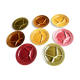 8 old ceramic fondue plates coloured Sarreguemines