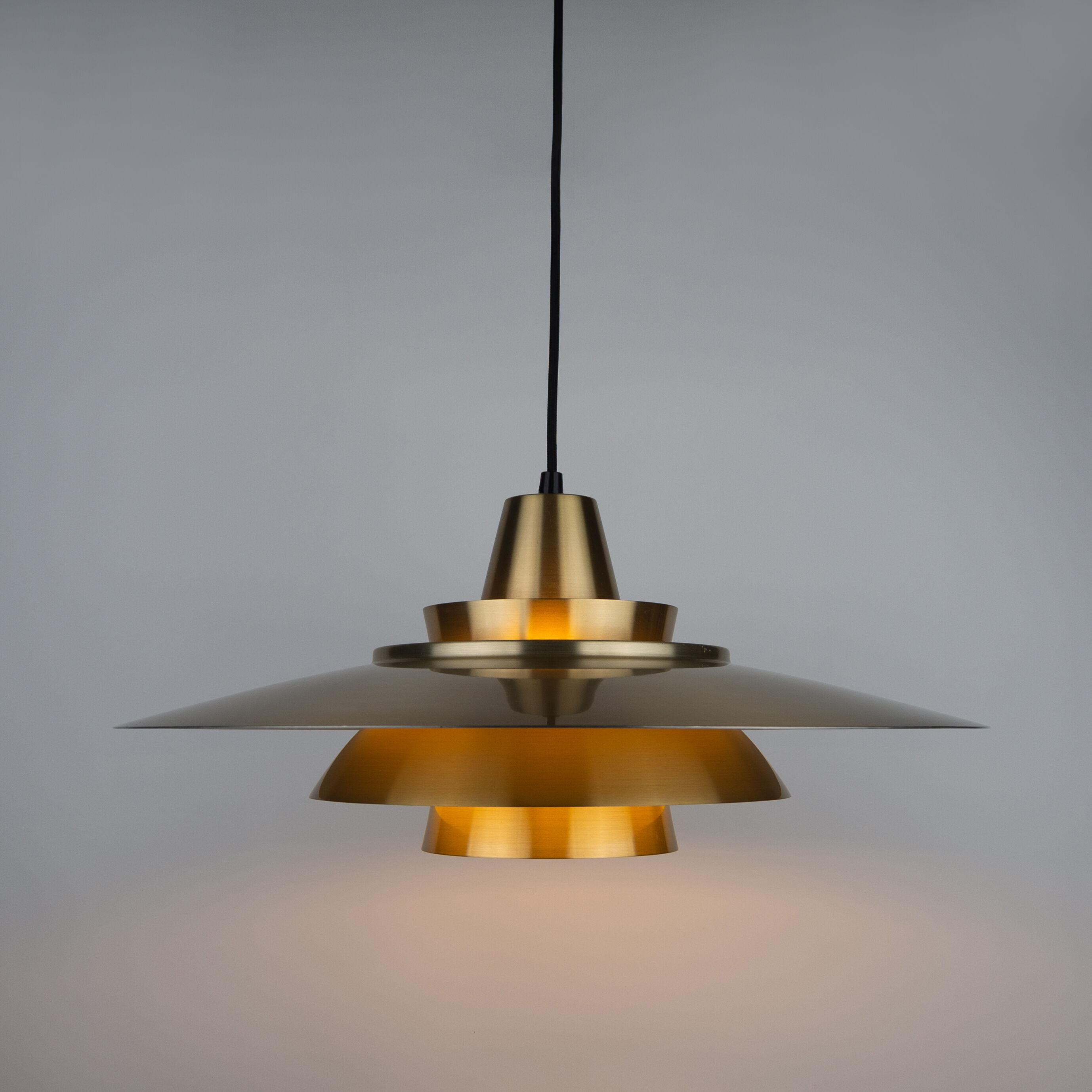 Danish vintage pendant light by David Mogensen, Superlight, 1970s