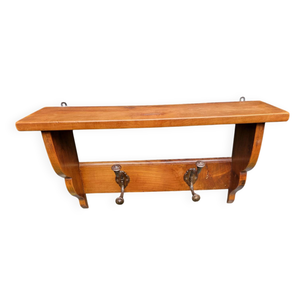 Porte manteau porte chapeau en noyer