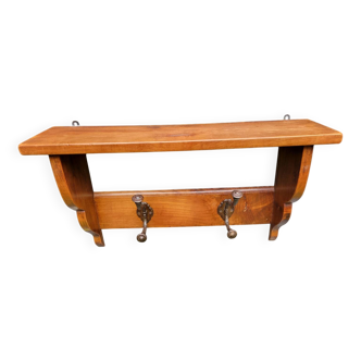 Porte manteau porte chapeau en noyer