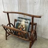 Rattan magazine rack
