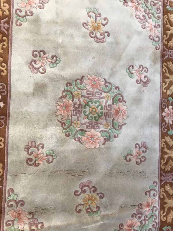 Tapis vintage chinois fait main 140x207 cm