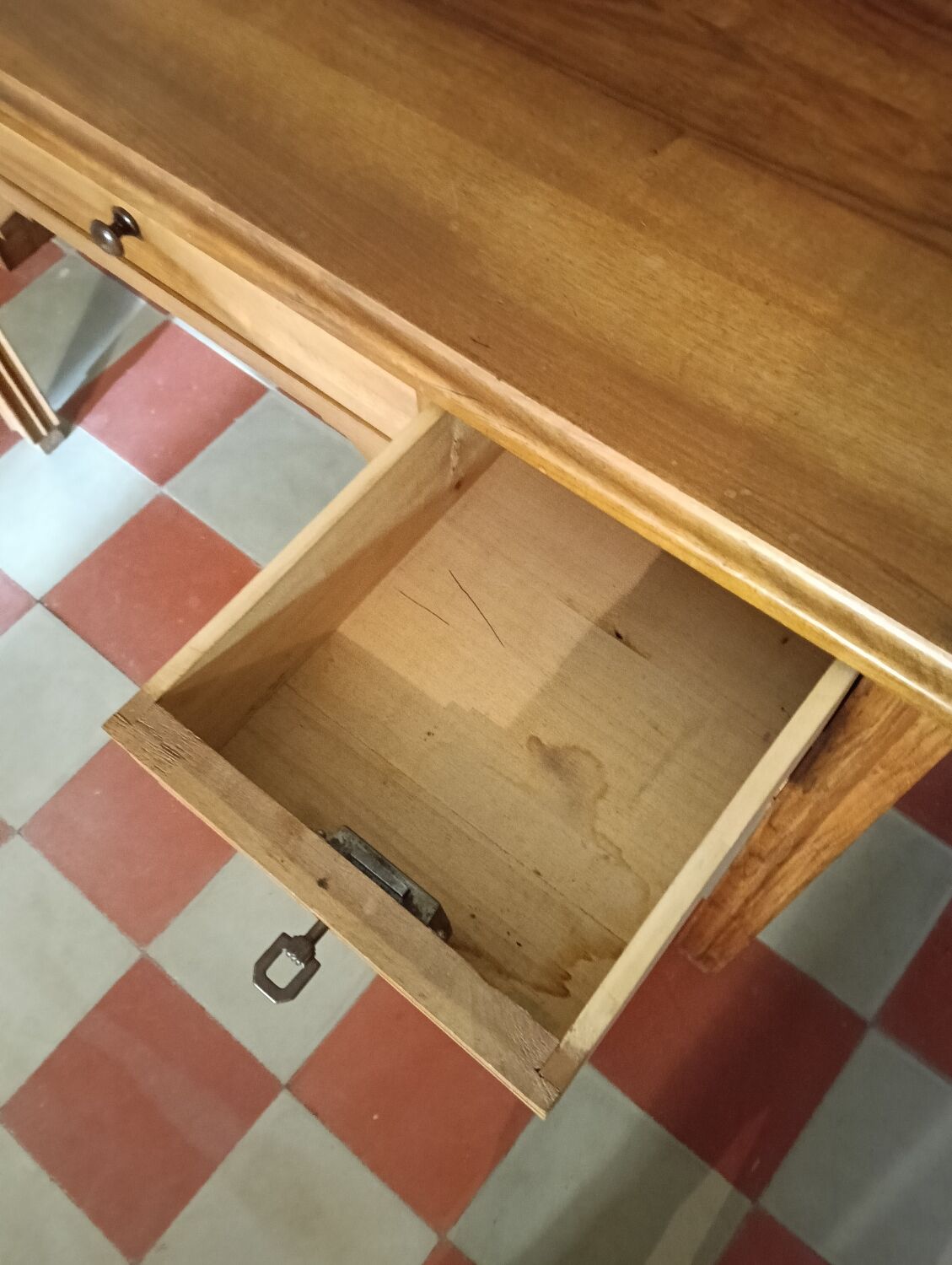 Solid walnut graduated desk