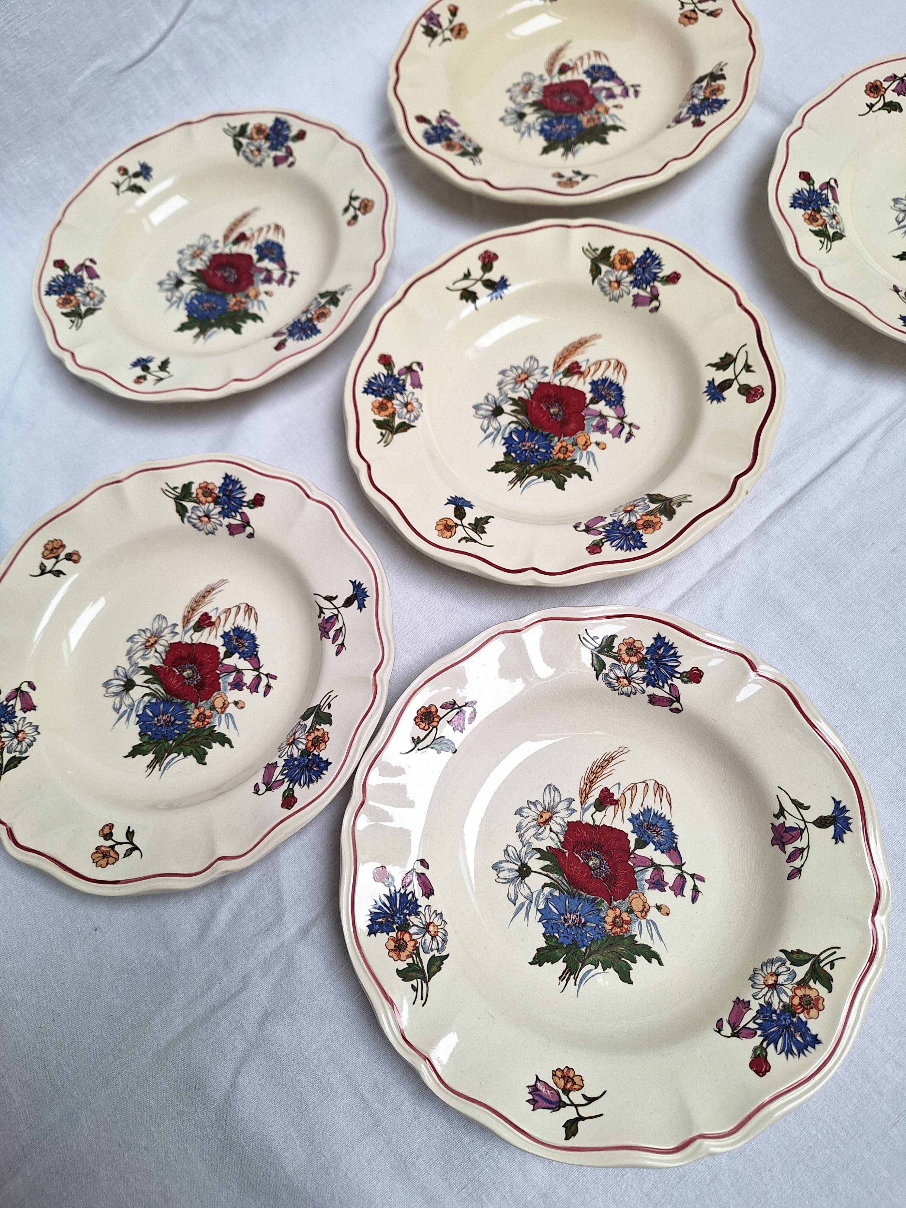 Vintage Sarreguemines agreste plates