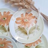 Dessert plates St Amand decorated with flowers