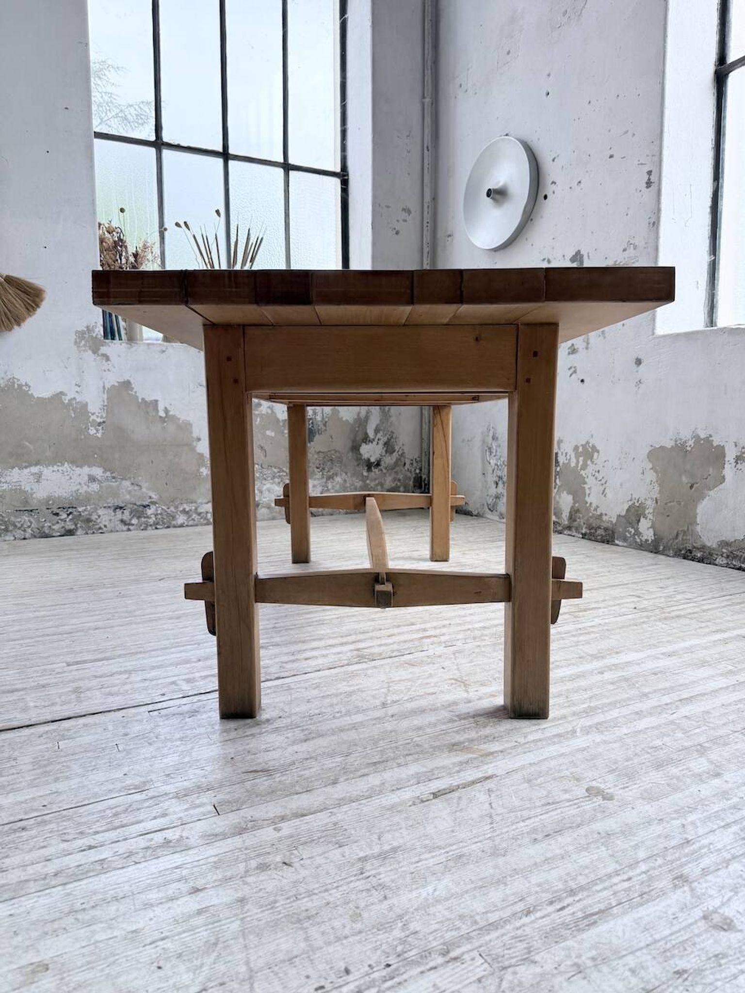 Table mobilier montagne 1950 hêtre massif