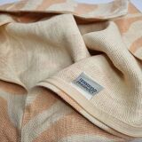 Linen cushion cover, beige and orange zebra pattern, 57 x 37 cm, Chhatwal & Jonsson